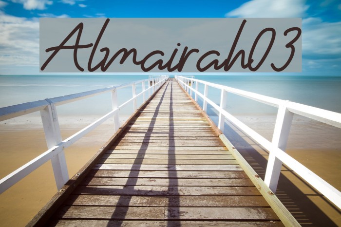 Almairah03 Font examples