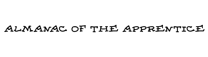Almanac of the Apprentice  font caratteri gratis