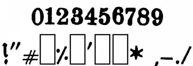 Almanacques Font Alte caractere