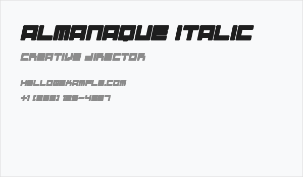 Almanaque Italic Business Card