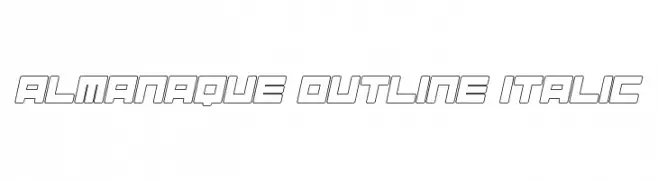 Almanaque Outline Italic  baixar fontes gratis