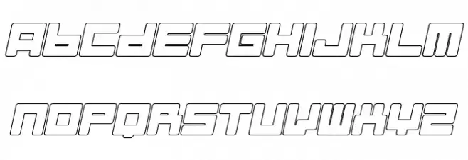 Almanaque Outline Italic Polices MAJUSCULES