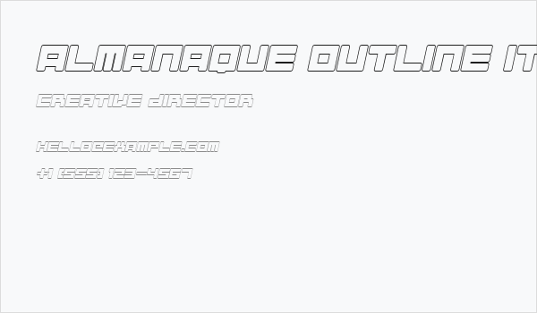 Almanaque Outline Italic Business Card