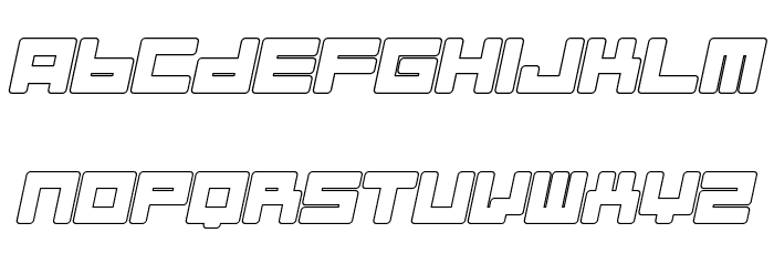 Almanaque Outline Italic Font LOWERCASE