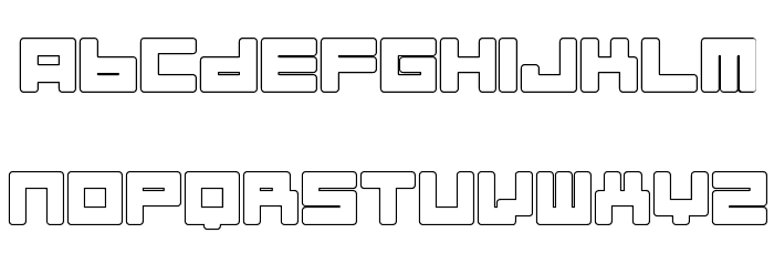 Almanaque Outline Font LOWERCASE
