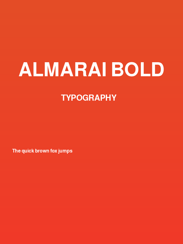 Almarai Bold Poster