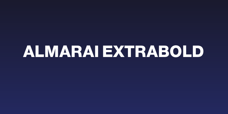 Almarai Extrabold Social Header