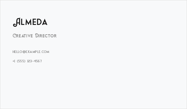 Almeda Business Card
