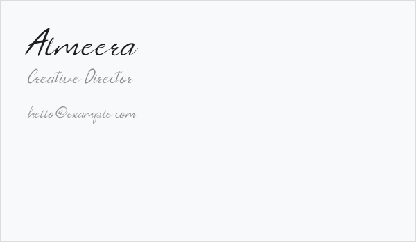 Almeera Business Card