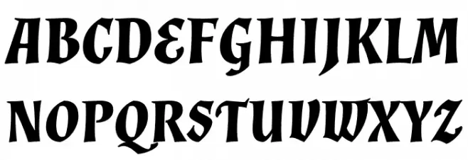 Almendra Bold Italic 字体 大写