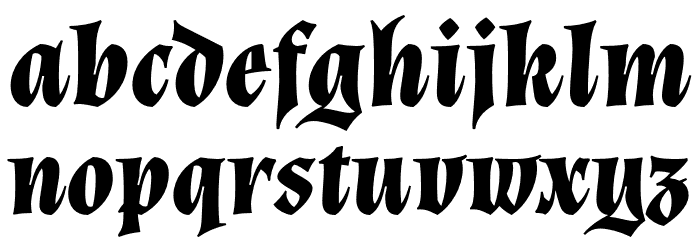 Almendra Bold Italic Font LOWERCASE