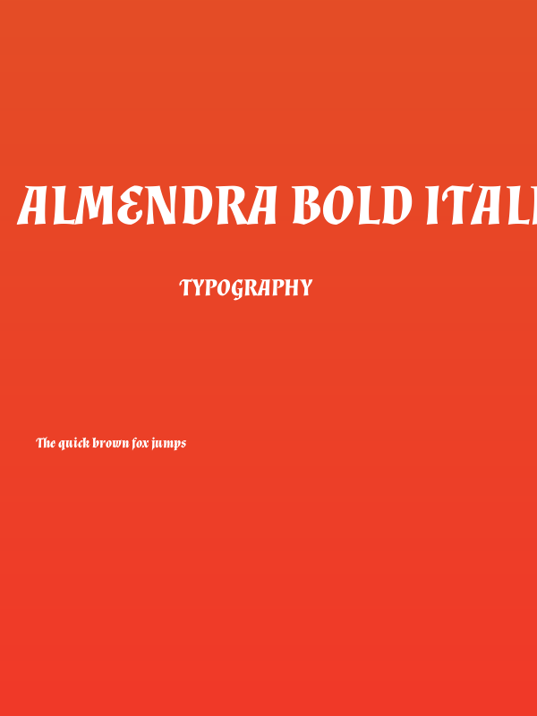 Almendra Bold Italic Poster