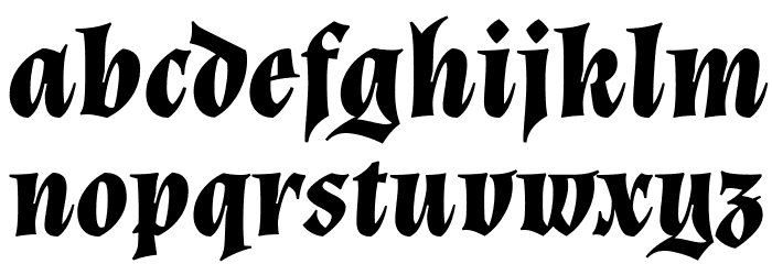 Almendra Bold Italic Font LOWERCASE