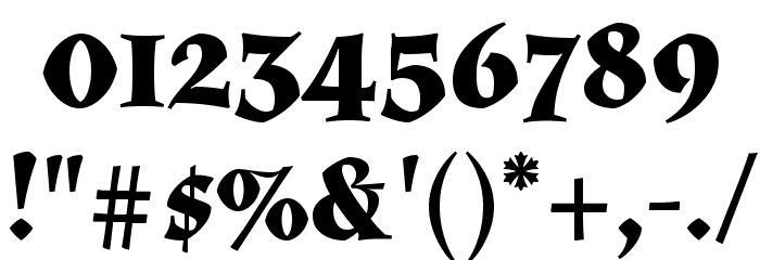Almendra Bold Font OTHER CHARS