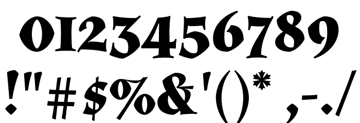 Almendra Bold Font OTHER CHARS
