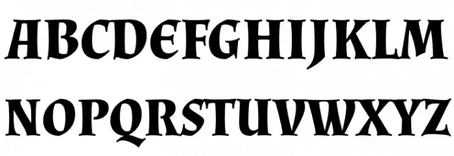 Almendra Bold Schriftart Groß
