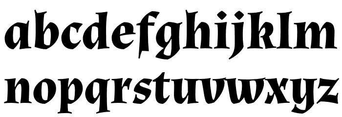Almendra Bold Font LOWERCASE