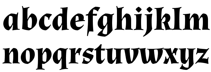 Almendra Bold Font LOWERCASE
