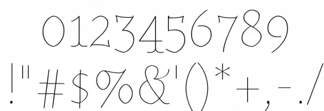 Almendra Display Regular Font OTHER CHARS