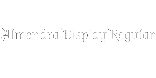 Almendra Display Regular Logo