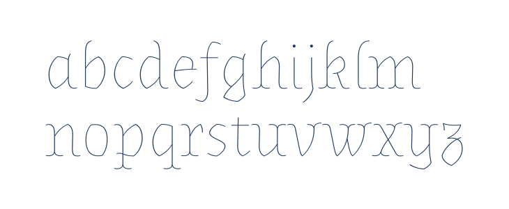 Almendra Display Regular Lowercase