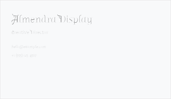 Almendra Display Business Card