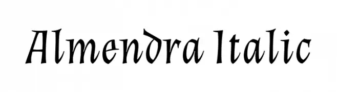 Almendra Italic  Frei Schriftart Herunterladen