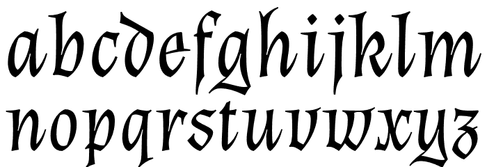 Almendra Italic Font LOWERCASE