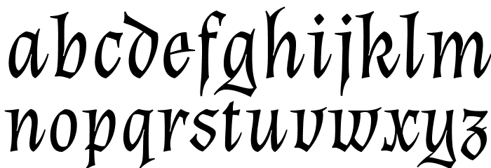 Almendra Italic Font LOWERCASE