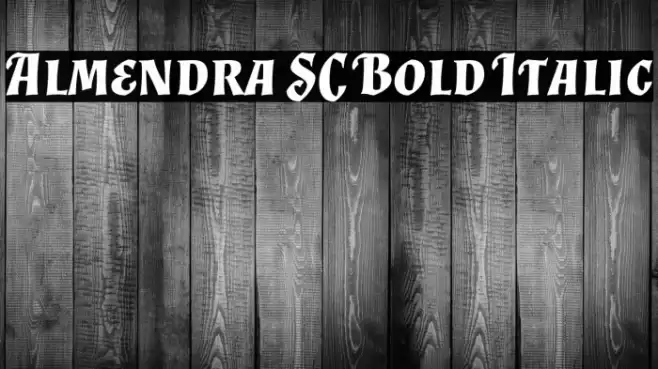 Almendra SC Bold Italic Font examples