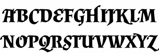 Almendra SC Bold Schriftart Groß
