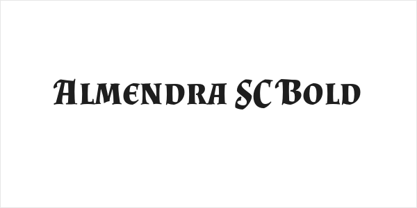 Almendra SC Bold Logo