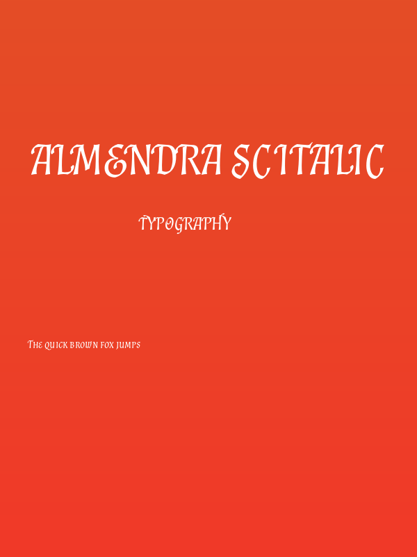 Almendra SC Italic Poster