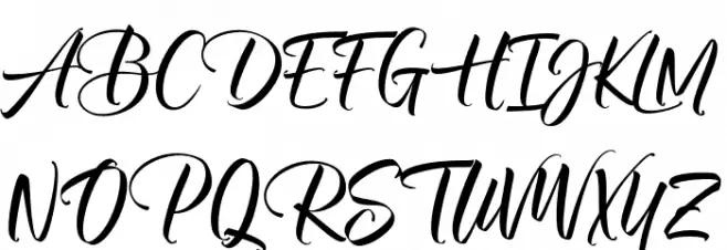 Almere Script 字体 大写