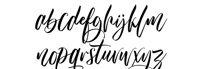 Almere Script Font LOWERCASE