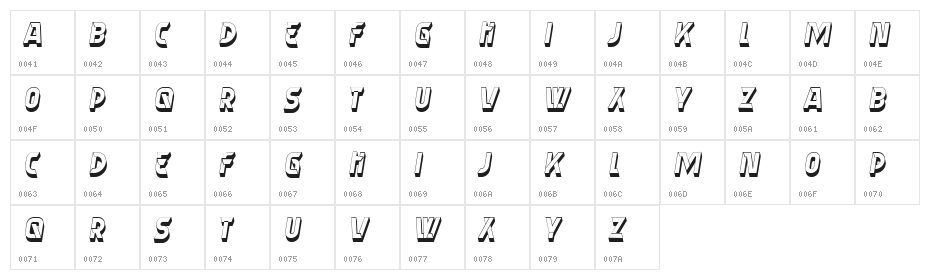 Almery Italic Character Map