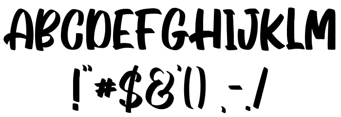 Almond Cream Font Alte caractere