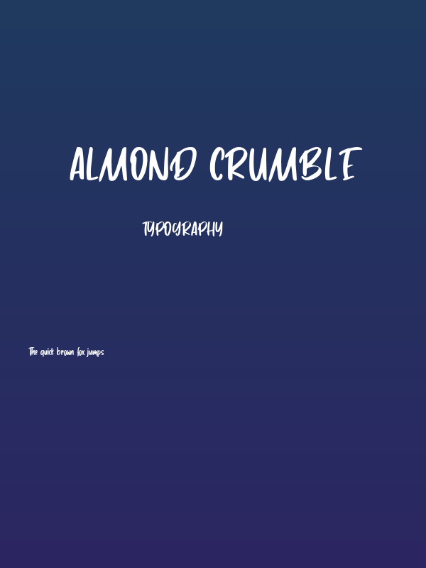 Almond Crumble Poster