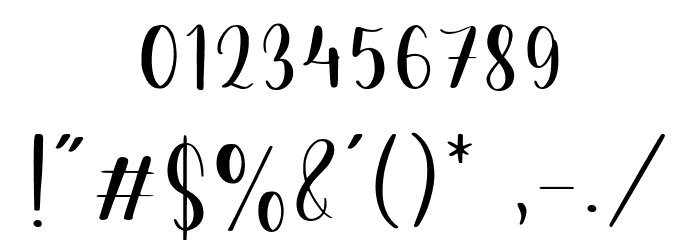 Almond Delight Font OTHER CHARS