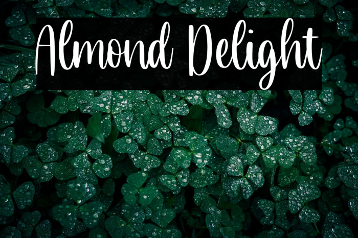 Almond Delight Example 1