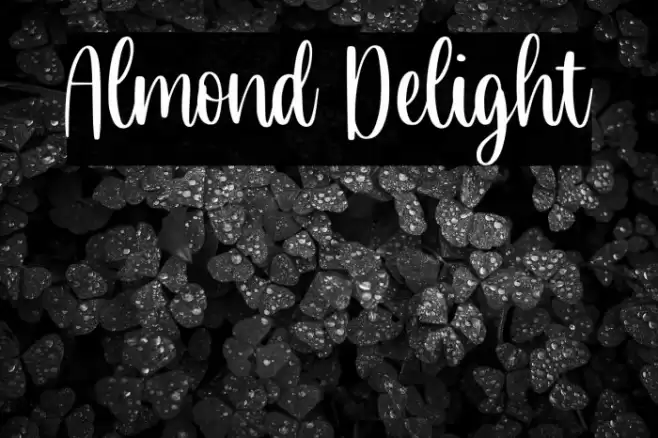 Almond Delight Fonte examples