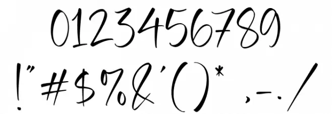 Almond Hunter Шрифта ДРУГИЕ символов