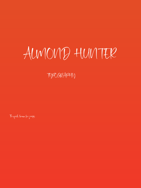 Almond Hunter Poster