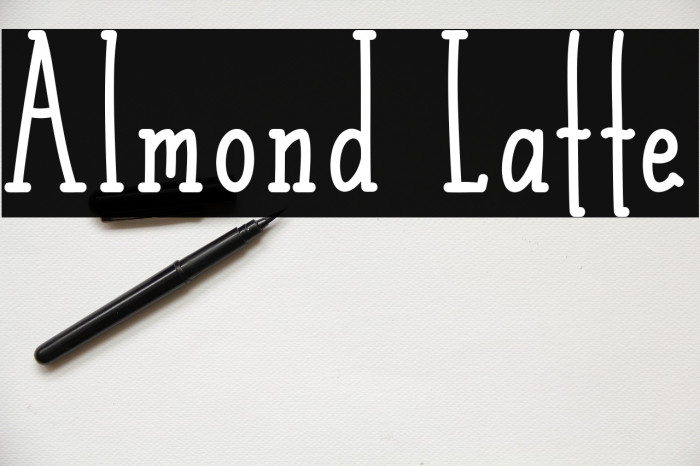 Almond Latte Font examples