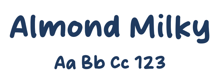 Almond Milky Font Preview