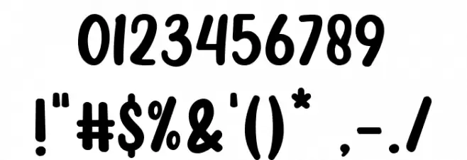 Almond Nougat Font Alte caractere