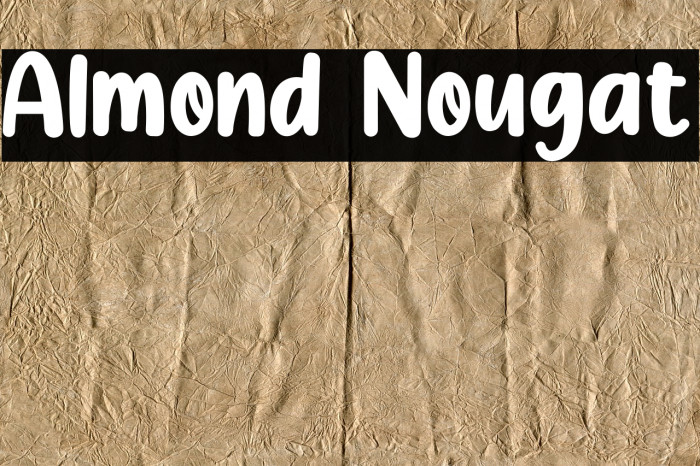 Almond Nougat フォント examples