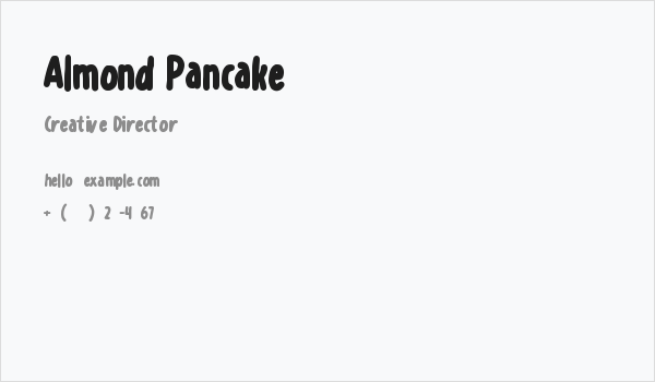 Almond Pancake Business Card
