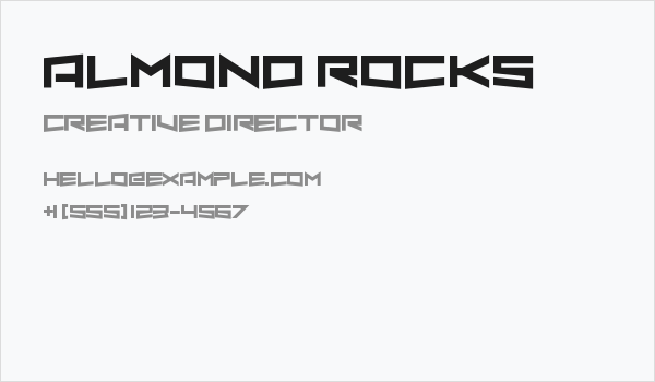Almond Rocks Business Card