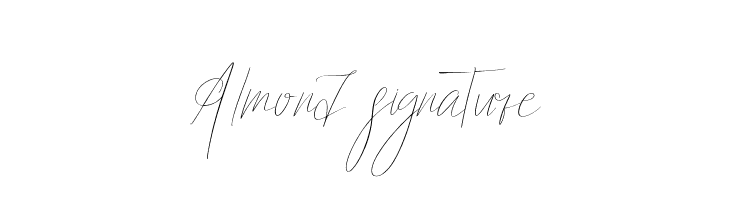 Almond signature  नि: शुल्क फ़ॉन्ट्स डाउनलोड